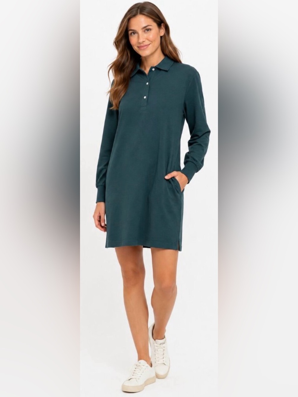 Tuckernuck June Bug Green Cotton Polo Dress Size Large NWT